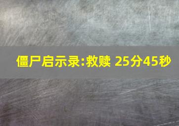 僵尸启示录:救赎 25分45秒